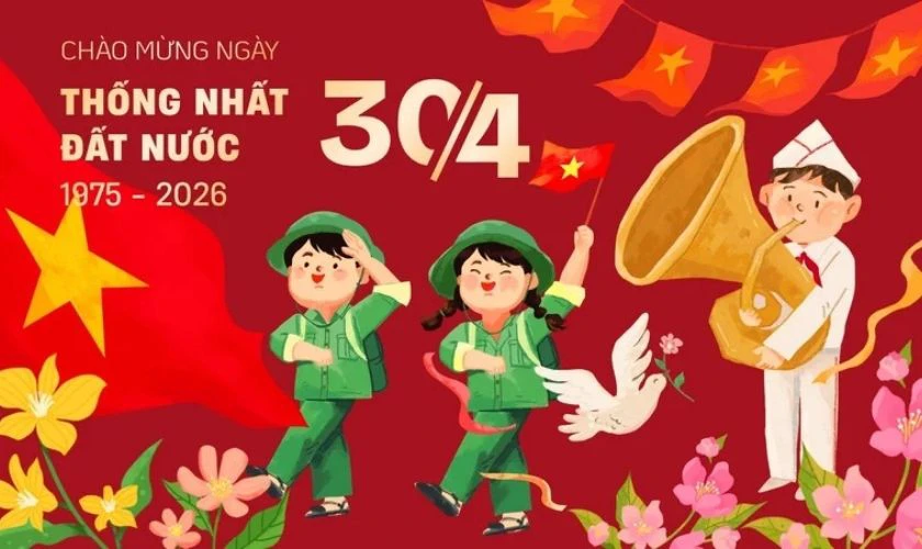 Mẫu thiệp 30/4 1/5 cho bạn bè
