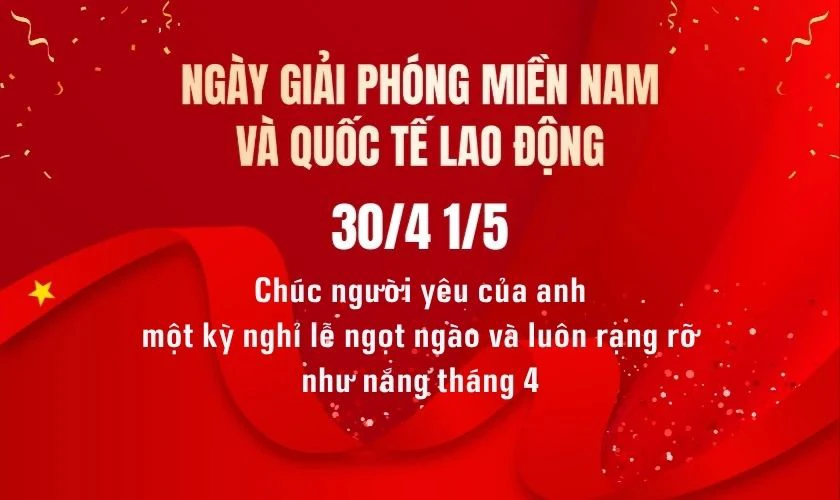 Thiệp mừng 30/4 1/5 gửi người yêu