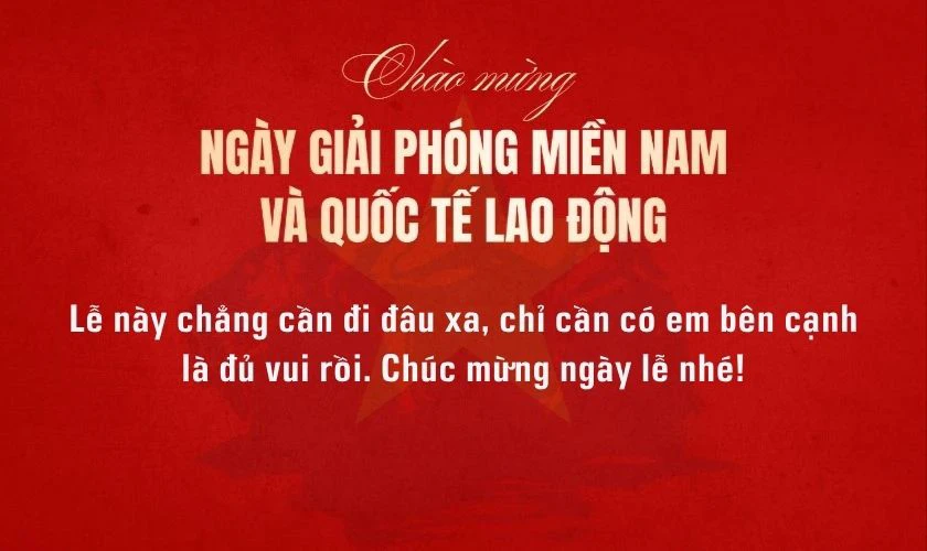 Thiệp mừng 30/4 1/5 cho người yêu