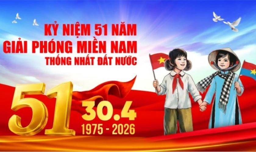 Mẫu thiệp mừng 30/4 1/5