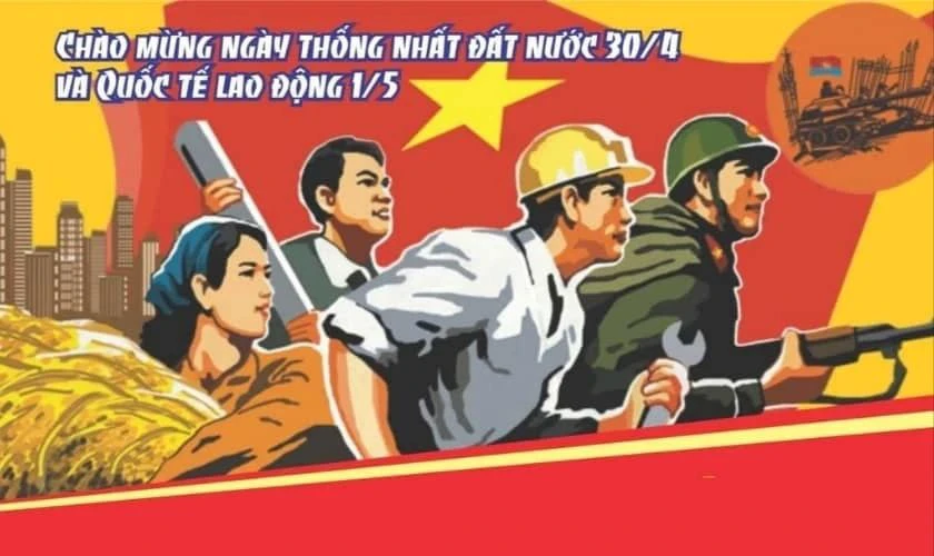 Thiệp 30/4 1/5 cho khách hàng, đối tác ấn tượng