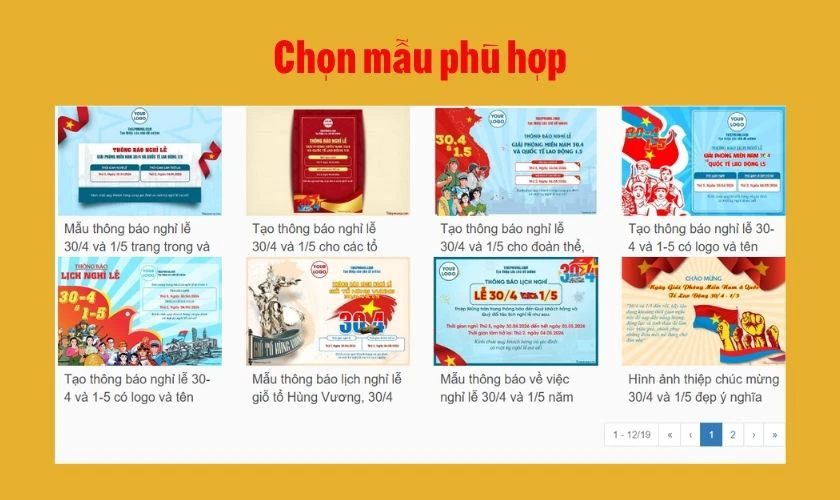 Chọn mẫu thiệp ưng ý