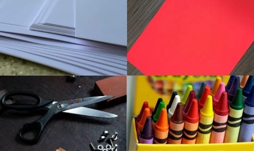 Chuẩn bị dụng cụ làm thiệp