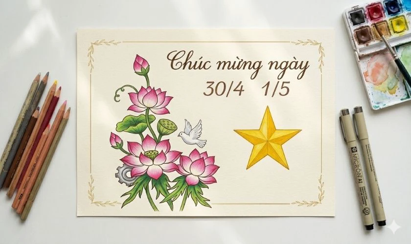 Viết lời chúc và hoàn tất