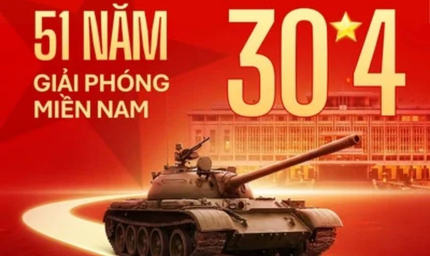 Thiệp mừng 30/4 1/5 đẹp