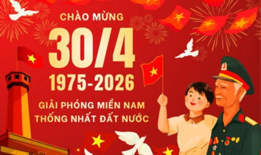 Mẫu thiệp chúc mừng 30/4 1/5 ấn tượng nhất