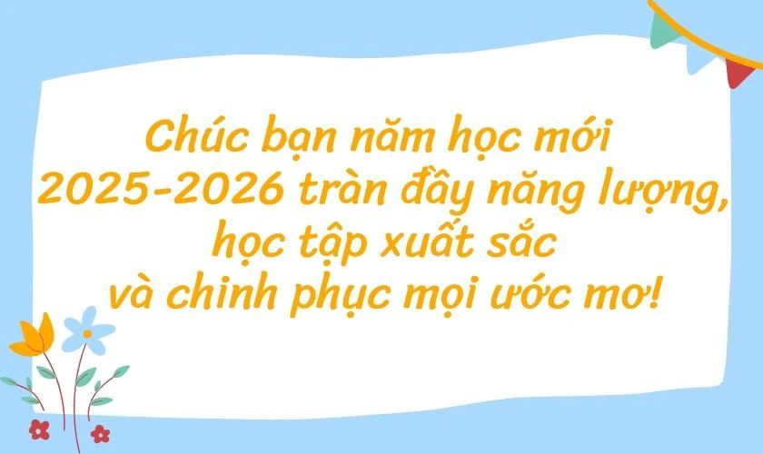 Thiệp chúc mừng khai giảng năm học mới 2025 - 2026 đẹp nhất