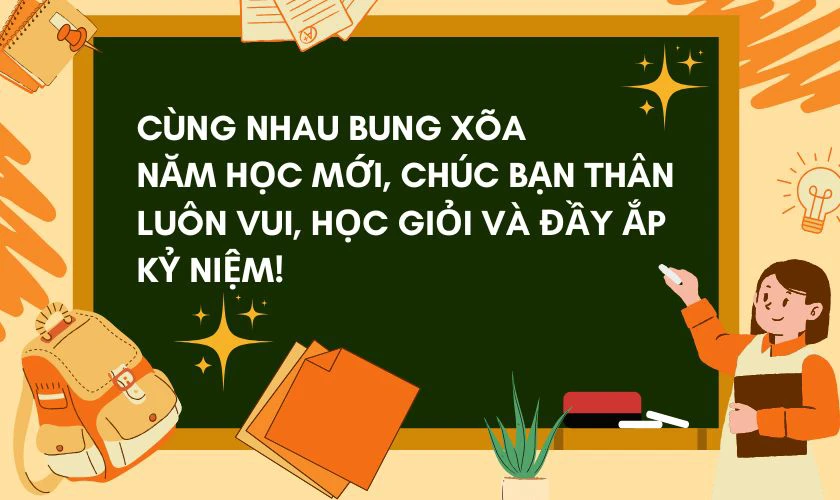 Thiệp chúc mừng khai giảng cho bạn bè