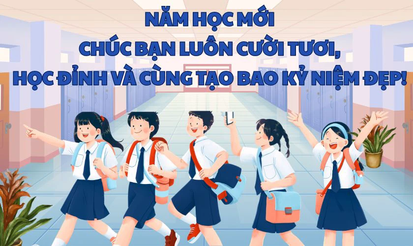Thiệp chúc mừng khai giảng năm học mới tặng bạn bè