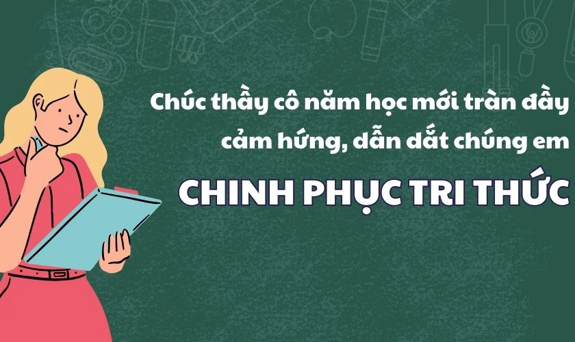 Thiệp chúc mừng khai giảng năm học mới cho thầy, cô giáo