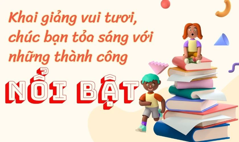 Thiệp chúc mừng khai giảng 3D