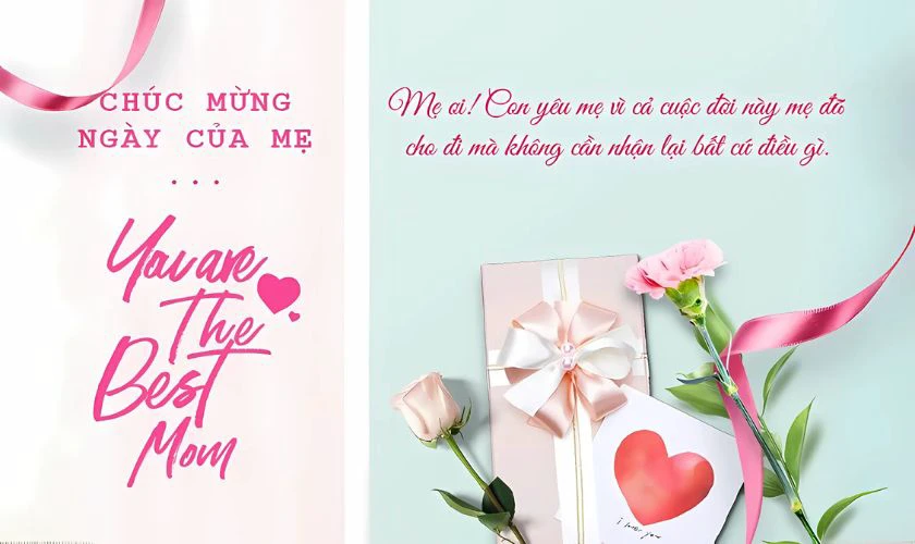 Thiệp chúc ngày của mẹ tinh tế