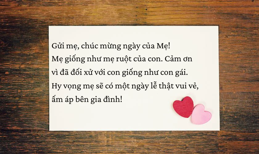 Thiệp chúc mừng ngày của Mẹ cho mẹ người yêu