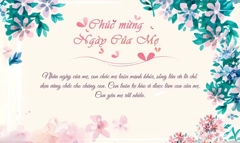 Thiệp chúc ngày của mẹ