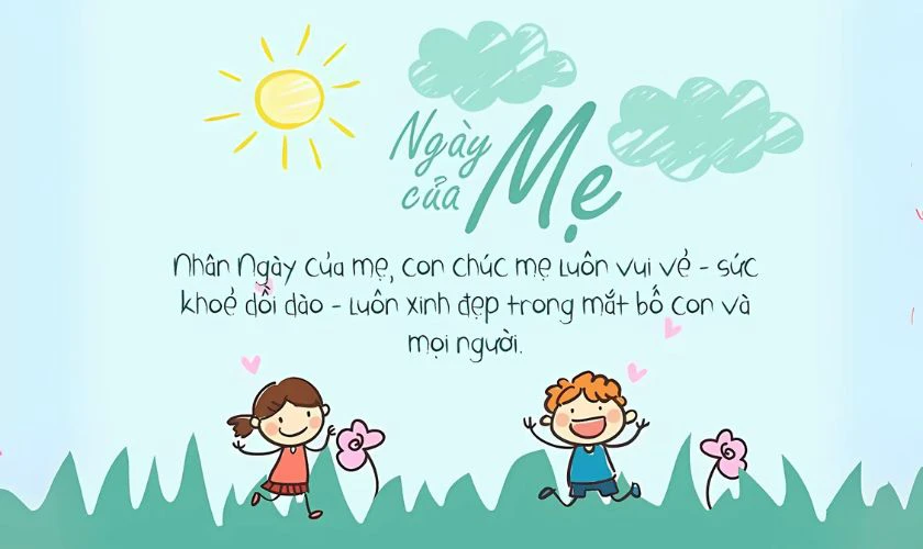 Thiệp mừng ngày của mẹ độc đáo, dễ thương