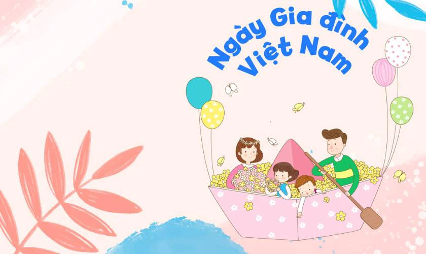 Thiệp chúc mừng ngày Gia đình Việt Nam mẫu số 3