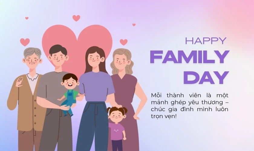 Thiệp chúc mừng ngày gia đình 3D