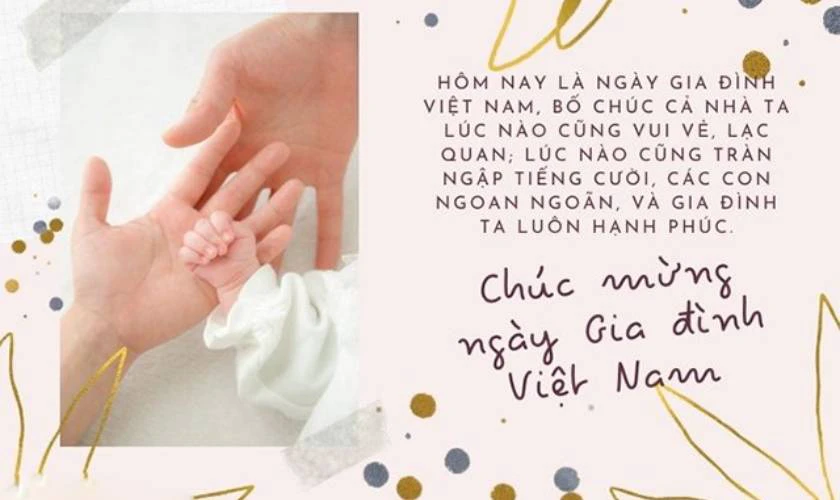 Thiệp chúc mừng ngày Gia đình Việt Nam mẫu số 5