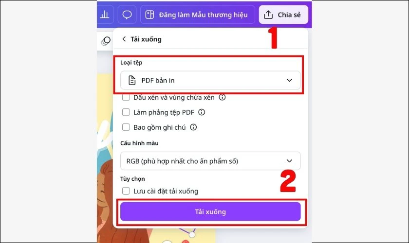 Lưu thiệp về máy nhanh chóng