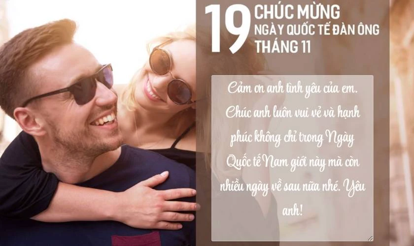 Lời chúc Ngày Quốc tế Đàn ông