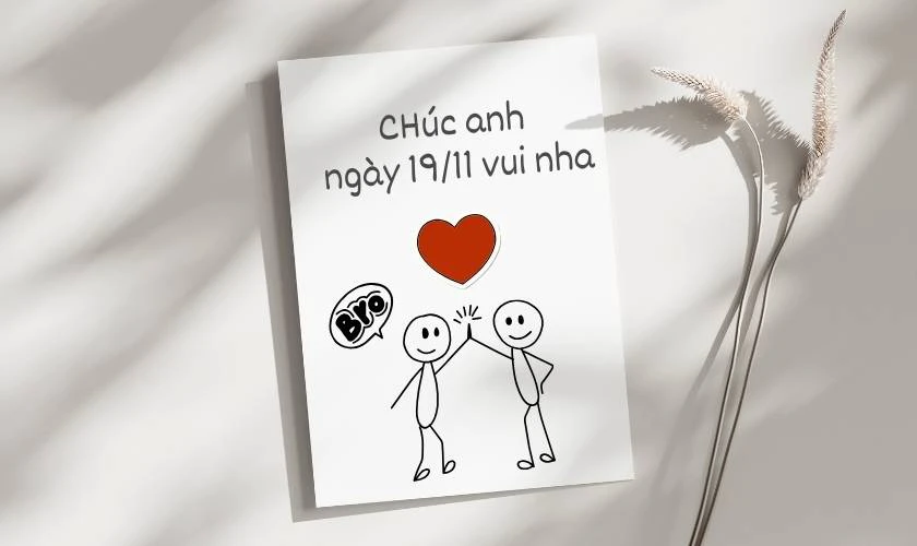 Mẫu thiệp chúc mừng ngày Quốc tế Đàn ông 19/11 cho đồng nghiệp ấn tượng