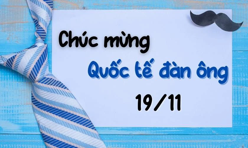 Thiệp chúc mừng ngày quốc tế đàn ông đơn giản