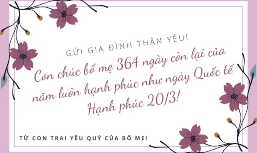 Thiệp ngày Quốc tế Hạnh phúc 20/3/2025 cho gia đình đẹp nhất