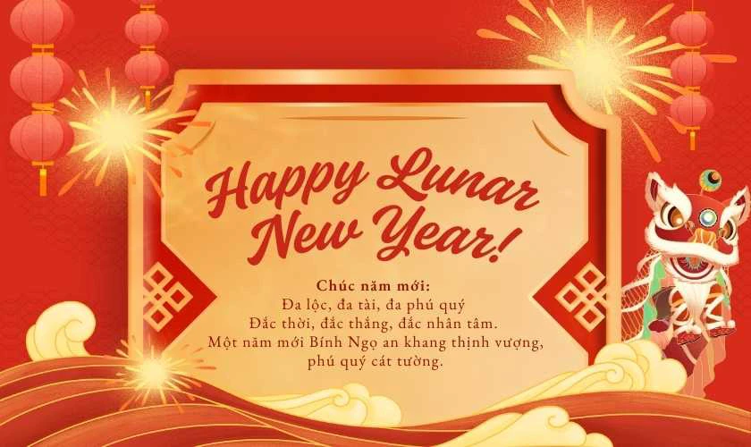 Mẫu thiệp chúc Tết 2026 cho anh, chị, em trong nhà