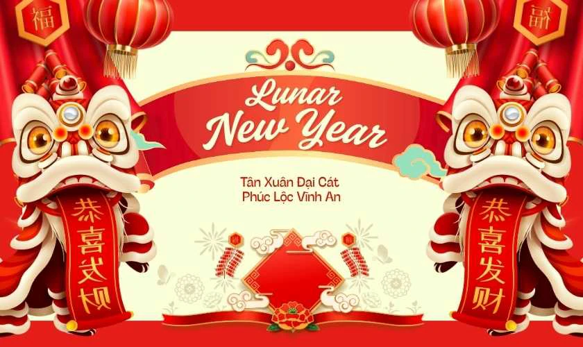 Thiệp chúc Tết cho khách hàng, đối tác