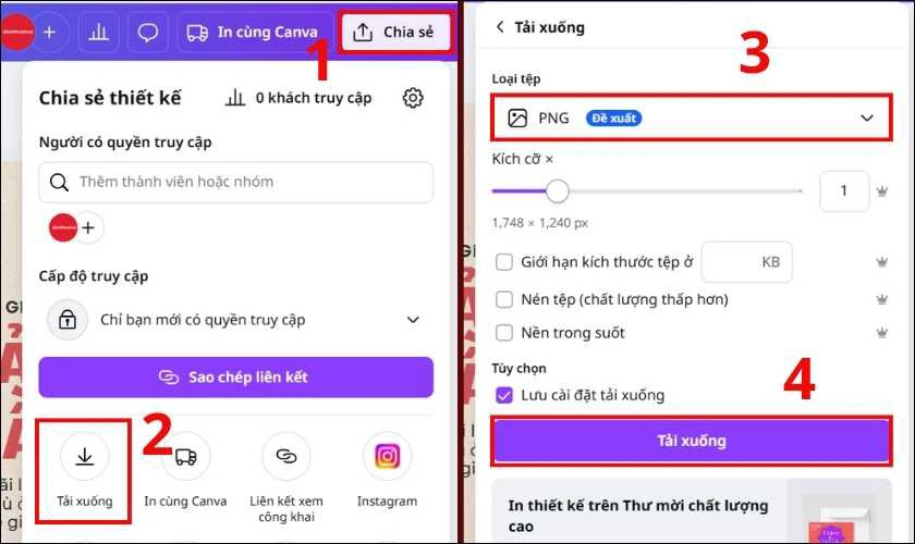 Hoàn thiện và tải xuống
