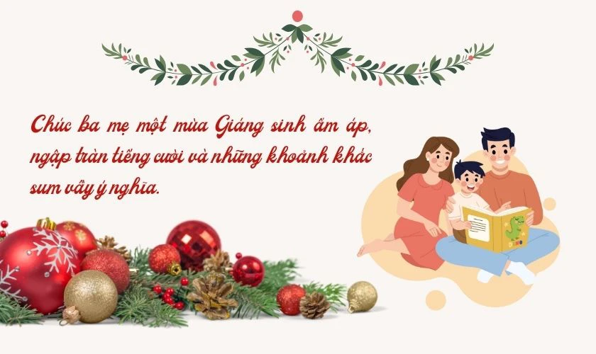 Chúc ba mẹ có một mùa Noel ấm áp