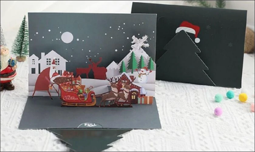 Thiệp Giáng Sinh 3D, thiệp Noel độc đáo