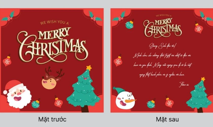 Thiệp Giáng Sinh chibi dễ thương