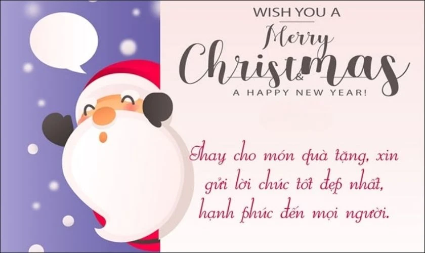 Thiệp Giáng Sinh có hình ông già Noel
