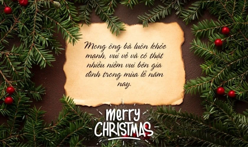 Thiệp Giáng Sinh cho ông bà