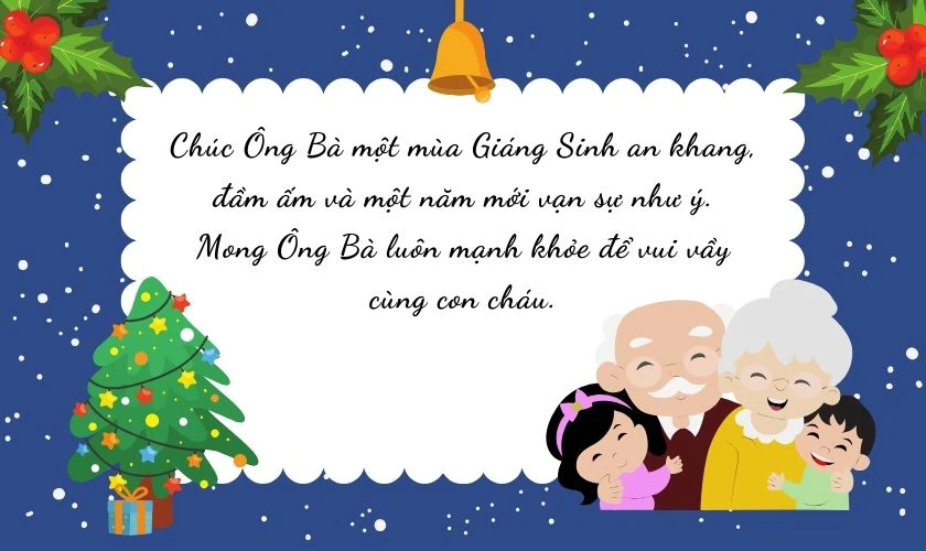 Thiệp Giáng Sinh tặng ông bà ý nghĩa