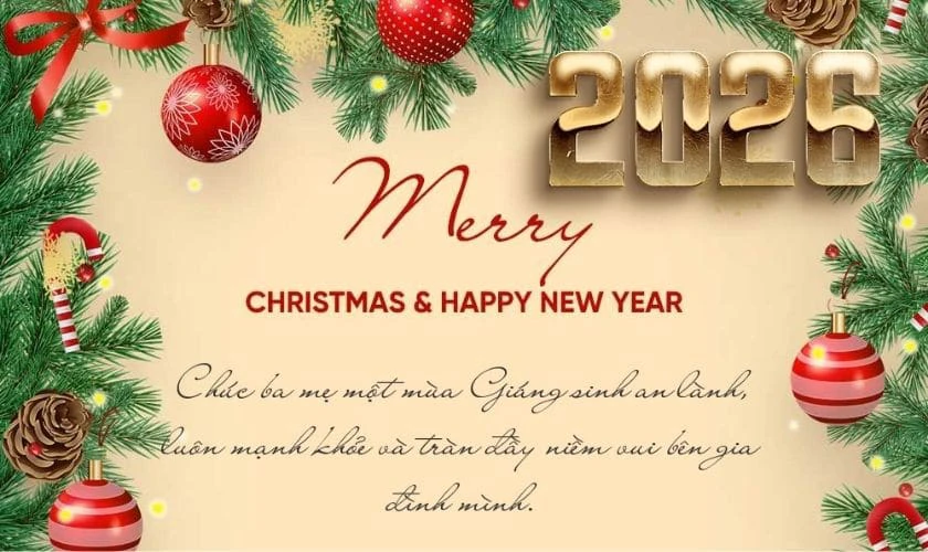 Thiệp Giáng Sinh cho bố mẹ