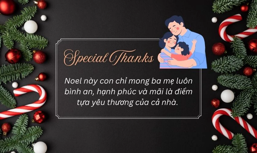 Thiệp Giáng Sinh cho bố mẹ cảm động