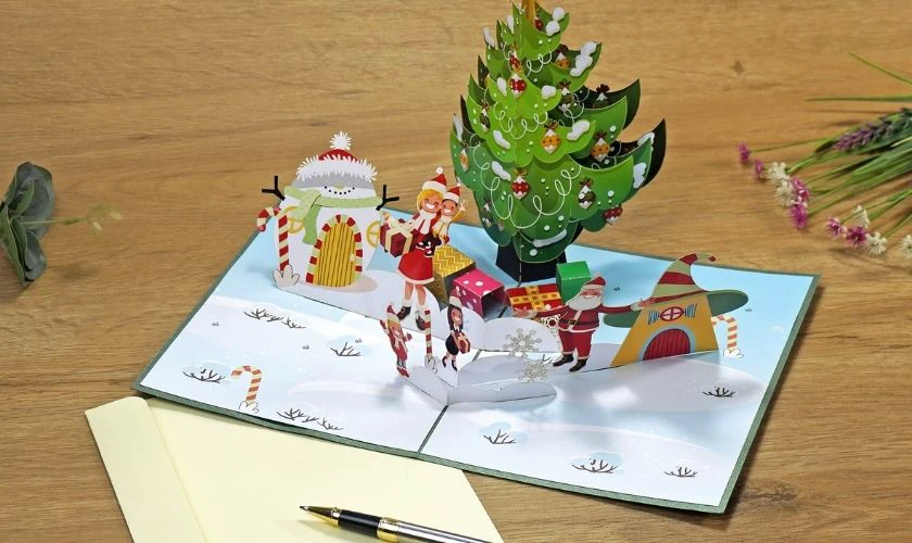 Thiệp Giáng Sinh 3D ấn tượng