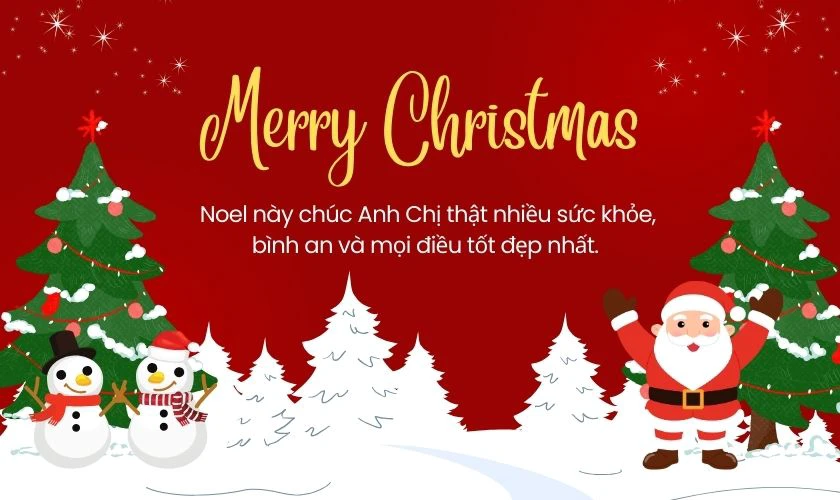 Thiệp Noel cho anh, chị, em