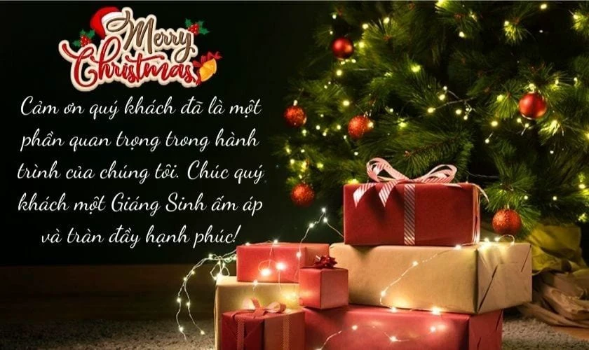Thiệp Giáng sinh tinh tế gửi tặng khách hàng