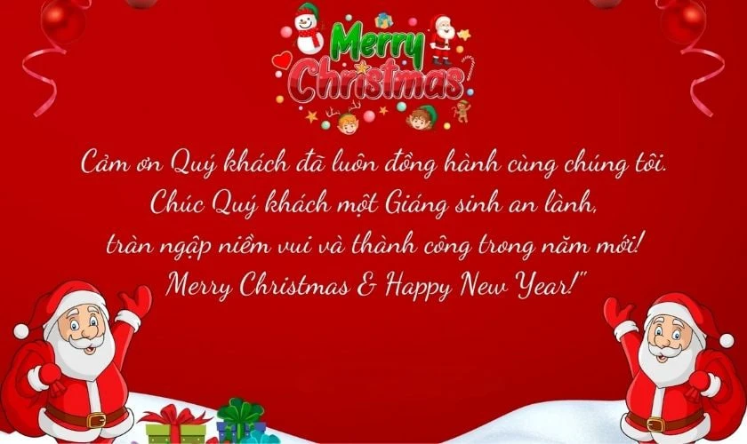 Lời cảm ơn khách hàng cuối năm