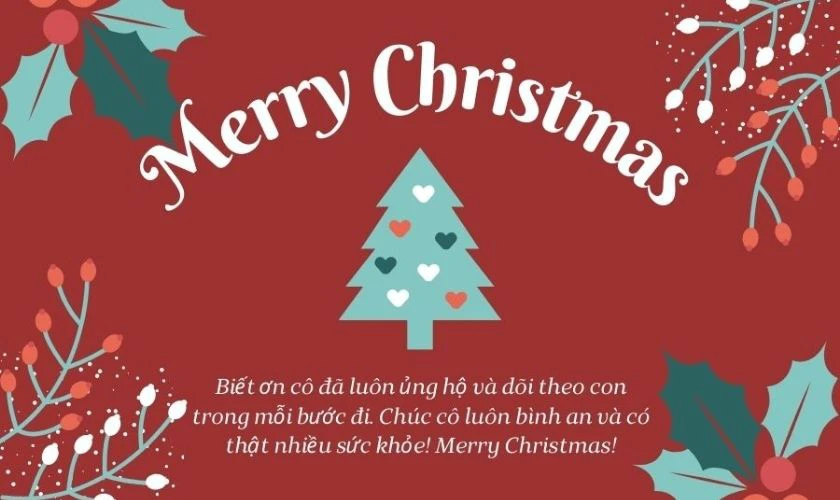 Thiệp Noel cho thầy cô giáo ý nghĩa