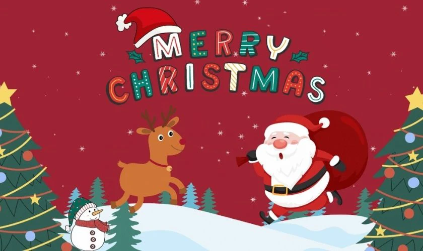 Thiệp Noel cho bé đáng yêu