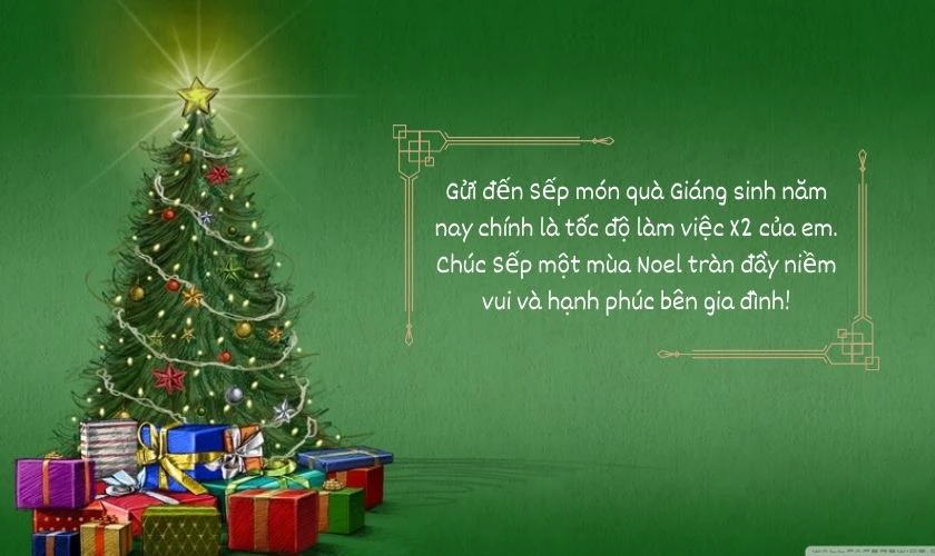 Thiệp Giáng sinh cho cấp trên