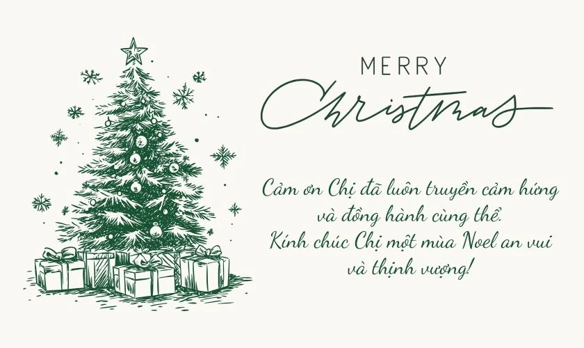 Thiệp Giáng sinh cho sếp tinh tế