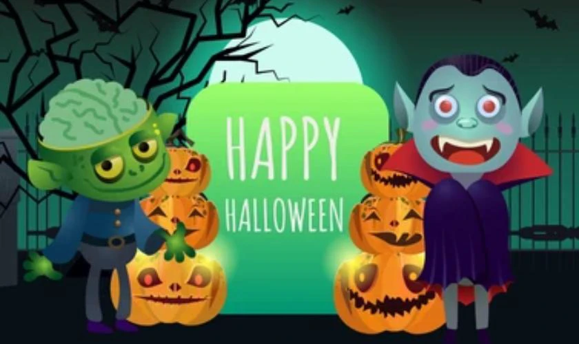 Thiệp zombie lại mang màu sắc vui nhộn