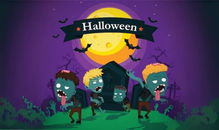 Thiệp zombie lại mang màu sắc ấn tượng