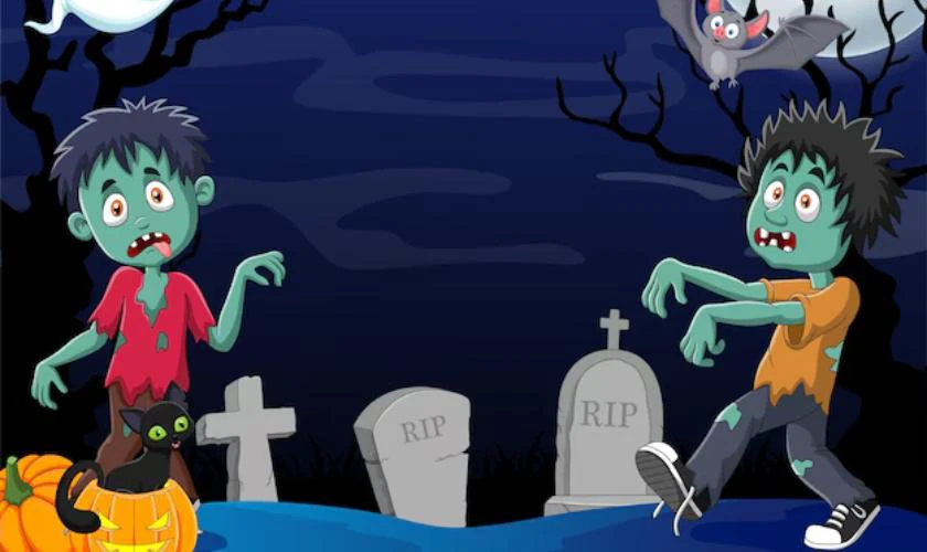 Thiệp zombie lại mang màu sắc ấn tượng