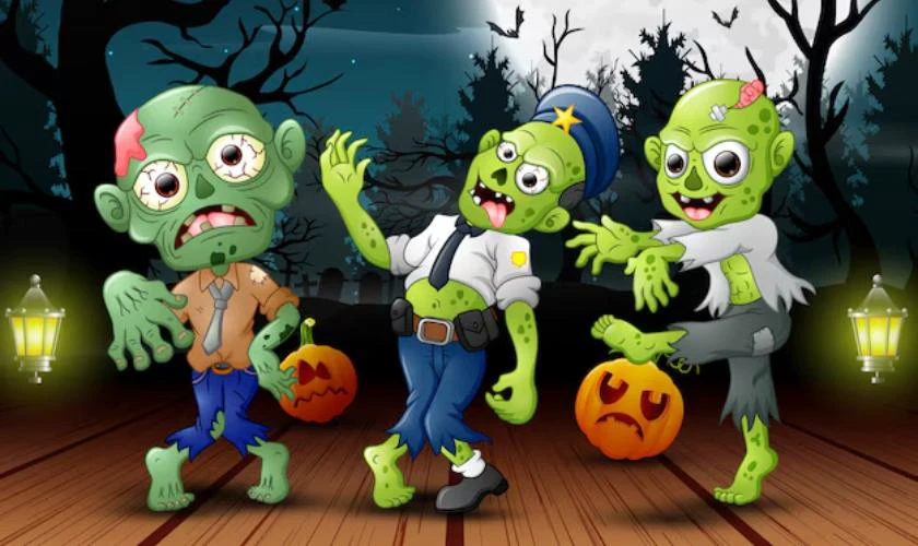 Thiệp zombie ấn tượng
